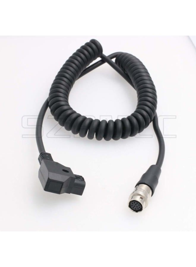 SZRMCC D tap to 12Pin Hirose Female Coiled Cable GH4 Power for Canon Fujinon Nikon B4 2/3" Lens (Coiled Cable) - Image 2