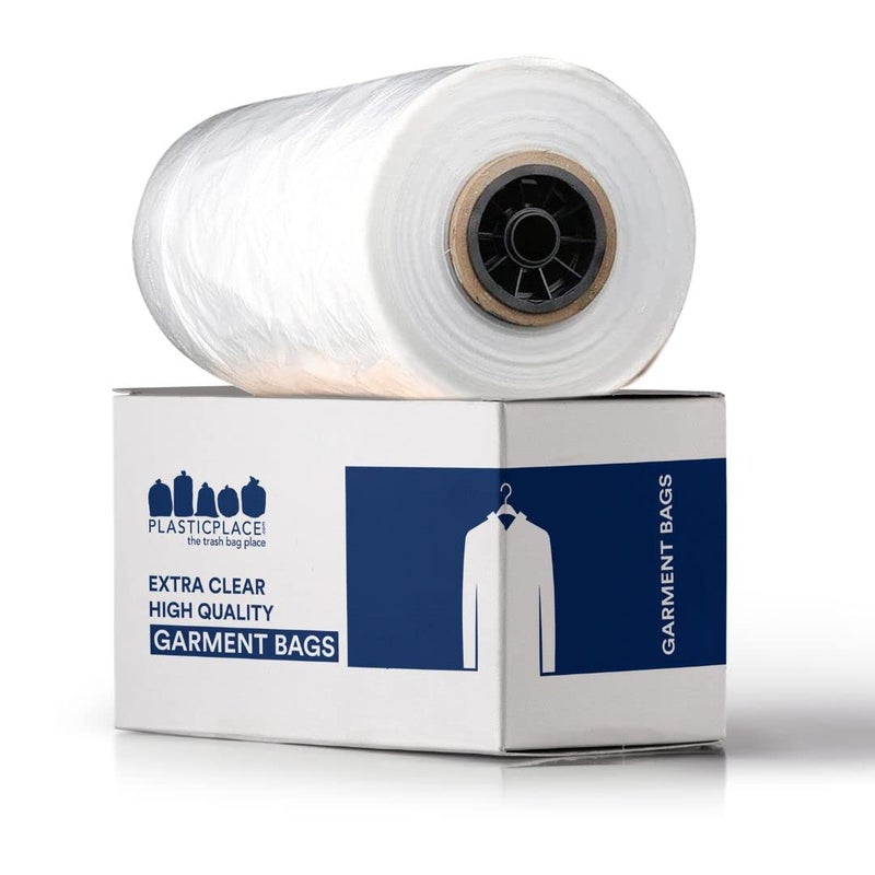 Plasticplace Plasticplace 065 Mil Garment Dry Cleaners Plastic Pants Bag 21 x 7 x 30 Clear 577 Count