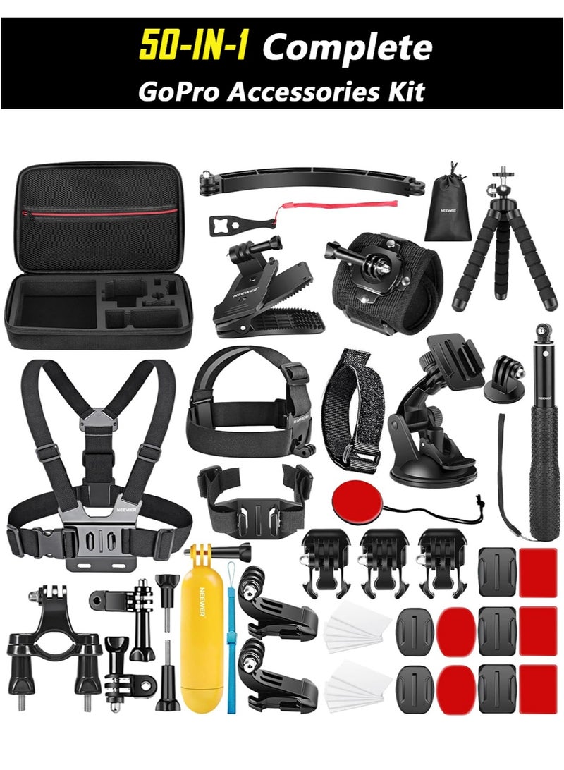 CAYGA 50-In-1 Outdoor Sports Action Camera Accessories Kit For Gopro Hero4/3/2/1 Common Camcorder Bundles - Image 1