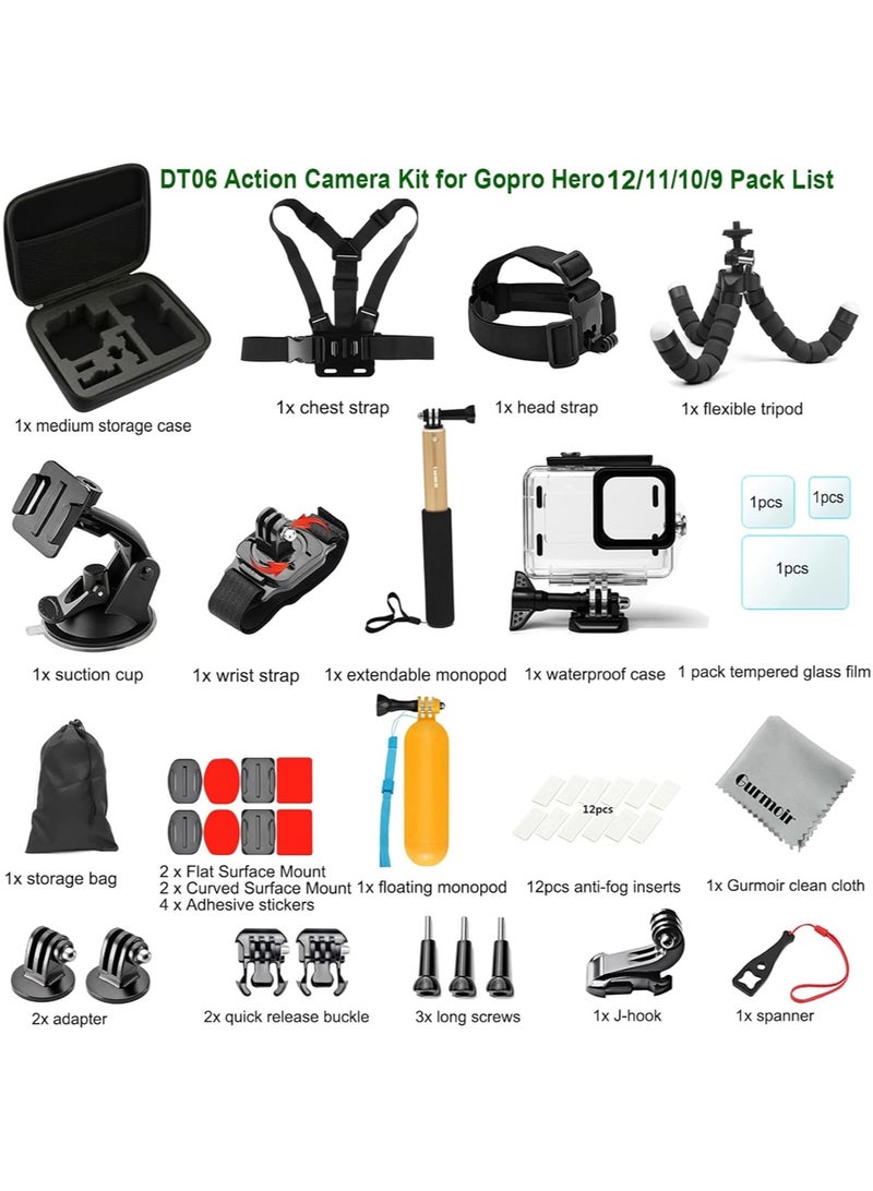 CAYGA 50-In-1 Outdoor Sports Action Camera Accessories Kit For Gopro Hero4/3/2/1 Common Camcorder Bundles - Image 2