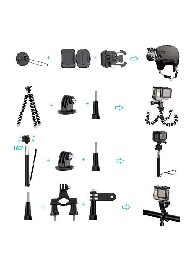 CAYGA 50-In-1 Outdoor Sports Action Camera Accessories Kit For Gopro Hero4/3/2/1 Common Camcorder Bundles - Image 5