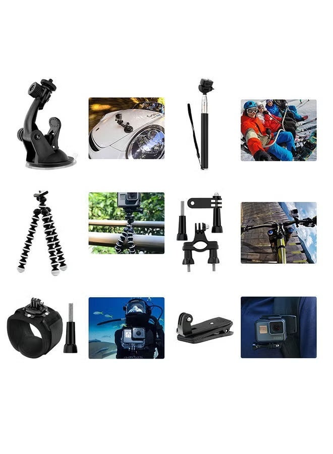 CAYGA 50-In-1 Outdoor Sports Action Camera Accessories Kit For Gopro Hero4/3/2/1 Common Camcorder Bundles - Image 3