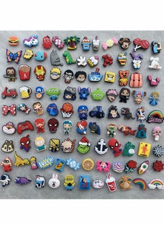 Excefore Shoe Decoration Charms for Crocs 100 Pcs Assorted Croc Charms Pins Sandals Buckle Party Birthday Gift Bracelet Wristband Decorations for Adult Men Women Kids  - Image 2