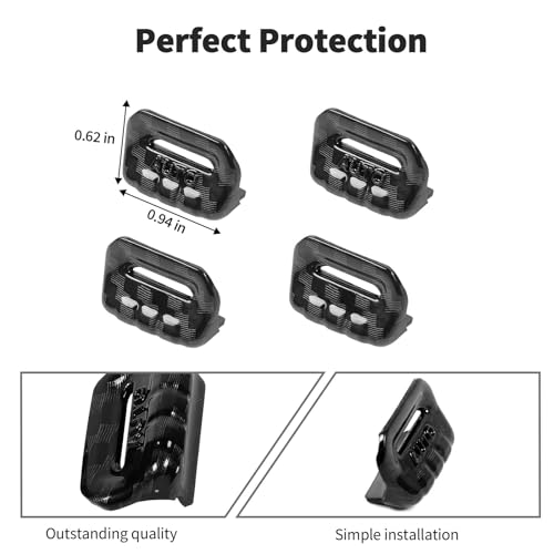JWWY Window Switch Button Power Window Control Knob Window Control Protection Cover Trim Compatible with 2018-2024+Jeep Wrangler JL JLU Gladiator JT Interior Accessories ABS 4pcs Carbon Fiber - Image 5
