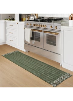 Runner Rug For Hallways, Washable Kitchen Runner Rug With Tassel Green 2'X 6' Runner Rugs, Woven Kitchen Runner Rug For Bedroom, Laundry, Bathroom - pzsku/ZDA7D1D4D8A9EEF5ED4C5Z/45/_/1735214500/f0fdcb1f-b3b1-48bc-a282-ee5d0bdb76fb