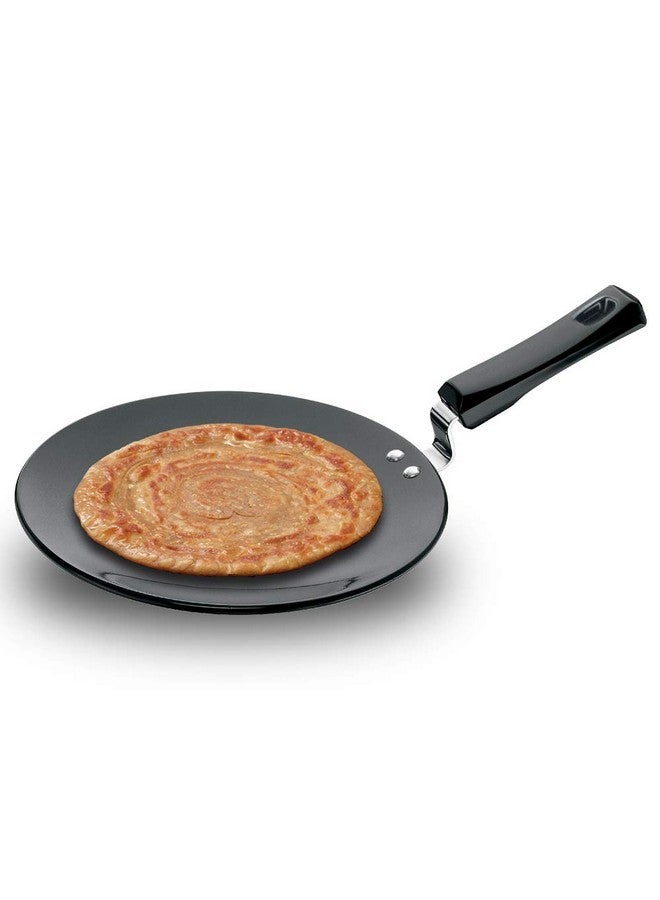 Hawkins Futura 26 cm Tava, Hard Anodised Tawa with Plastic Handle, Extra Thick Tawa, Black (AT26XP) - Image 1