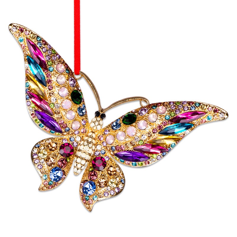 FaCraft Butterfly Christmas Ornaments 2025 Brilliant Butterfly Ornaments for Christmas Tree Butterflies Keepsake Gifts for Sisters Girls Mom Women