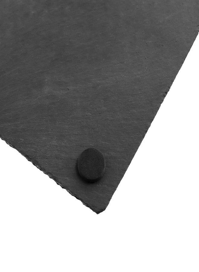 PINGEUI 8 Pack Black Slate Board, 10x5 Inch Rectangle Slate Cheese Board, Individual Stone Plates for Coffee Table, Wooden Table, Home Decor, Bar - Image 3