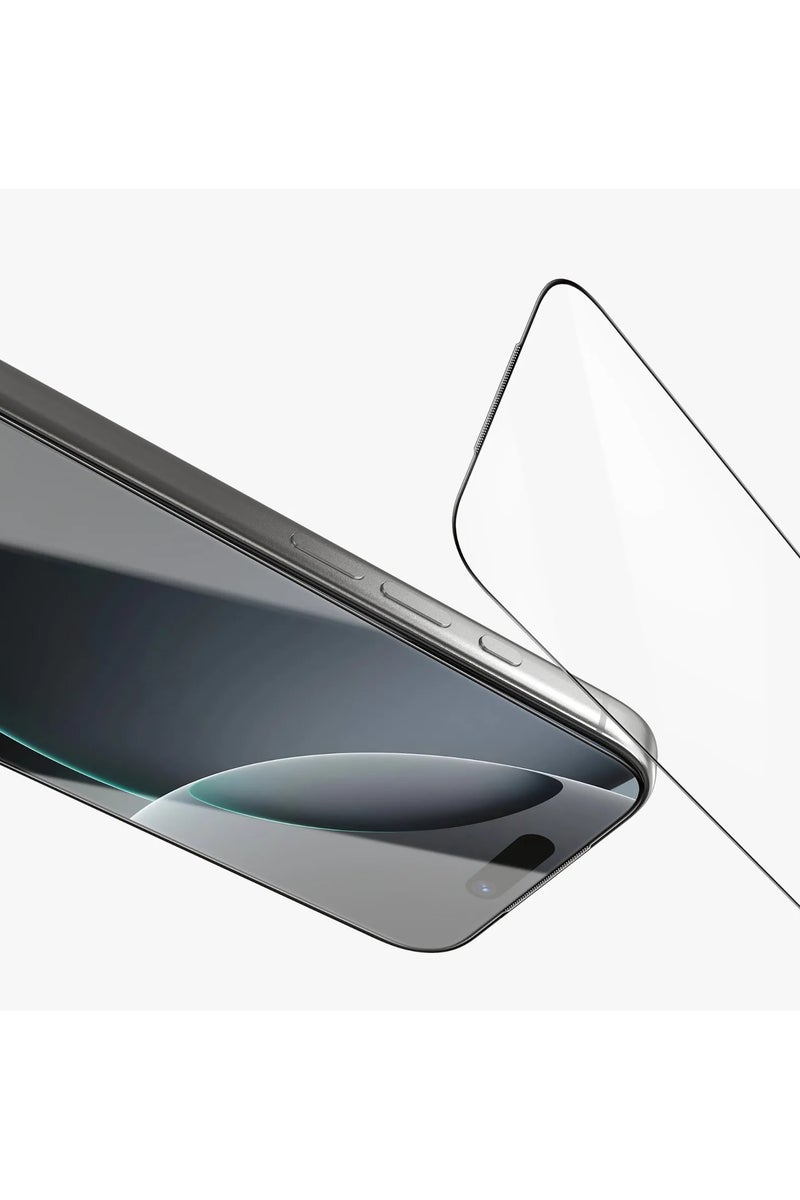 GREEN LION iPhone 17 Pro Screen Protector Steve HD/ Ultra Thin & Clear view/ 9H Tempered Glass/ Anti Fingerprint / Easy installation frame - Black Edge/Clear - Image 2