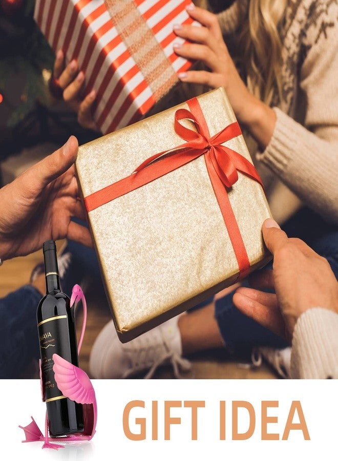 Tooarts Flamingo Wine Holder Wine Shelf Metal Sculpture Home Crafts Decoration - Image 4