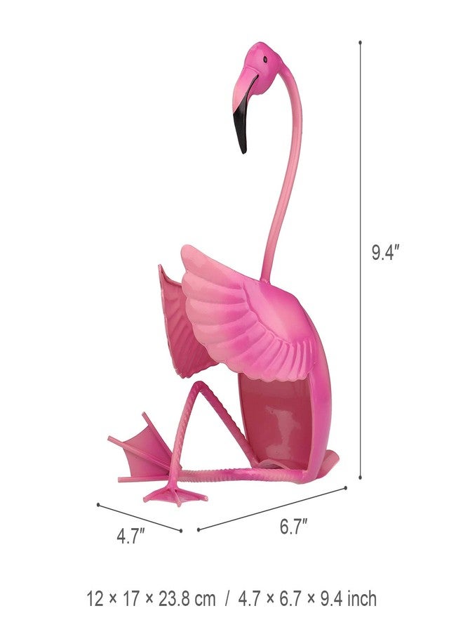Tooarts Flamingo Wine Holder Wine Shelf Metal Sculpture Home Crafts Decoration - Image 2