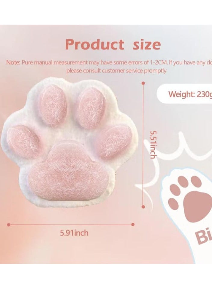Tita Tapa Giant Squishy Toy for Kids and Adults, Big Squishy Furry Cat Toy for Stress Relief, Super Soft Fidget Toys (White and Pink) - Image 1