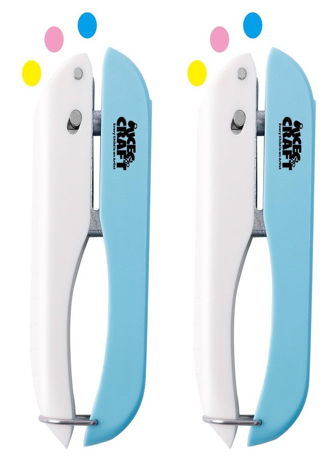 UCEC Handheld Hole Paper Punch, 1/4 Single Hole Punch One-Hole Punch, Small Hole Puncher for DIY Scrapbook Craft Paper Tags Clothing Ticket Tool (2 Pack) - Image 1
