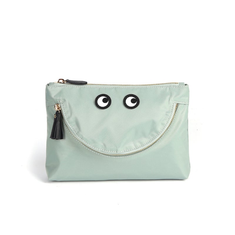 Portable Niche Semi-Handmade Any * Ya Big Handbag Waterproof Nylon Cosmetic Bag Smiley Face Envelope Hand Bag Women'S Bag - Image 1