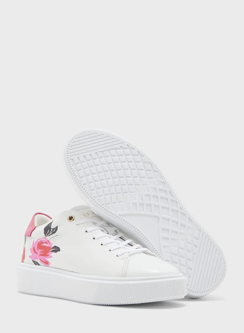 Ted Baker Printed Lace- Up Sneakers