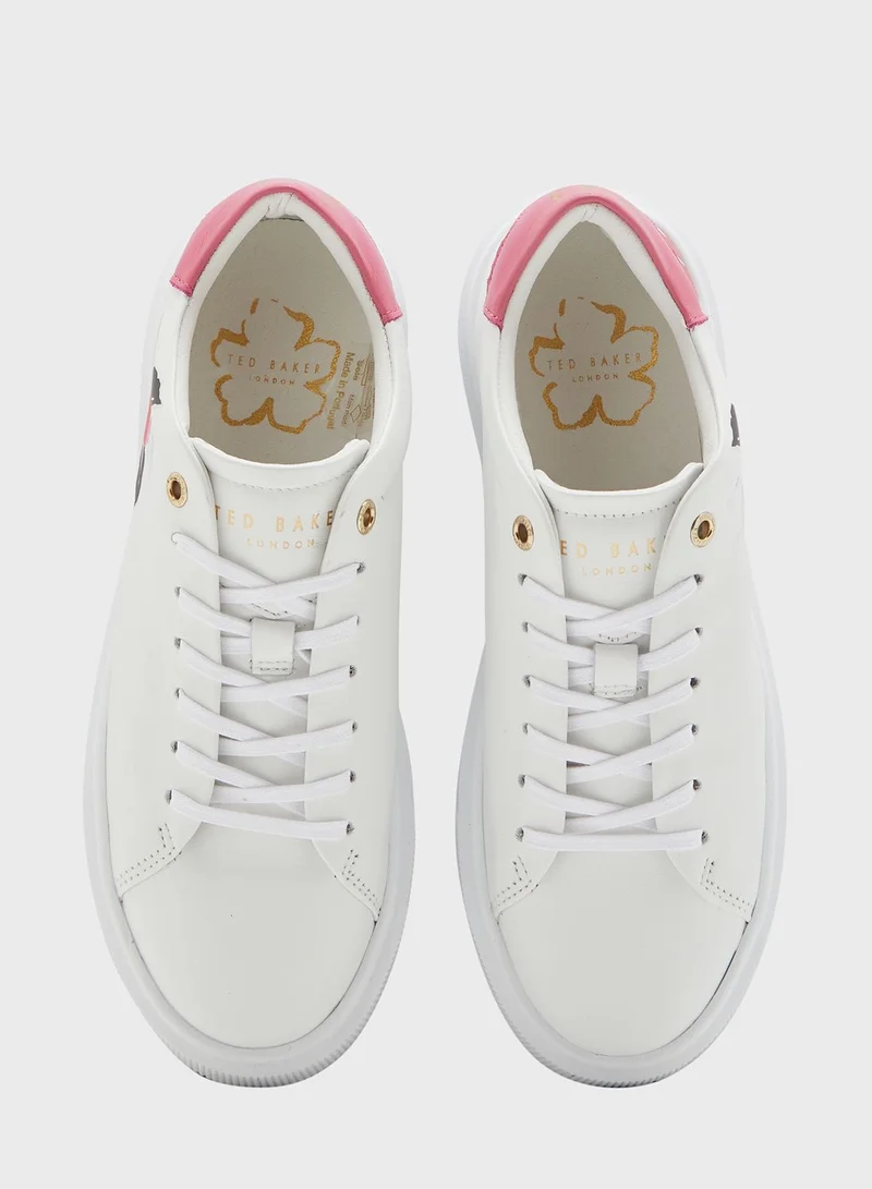 Ted Baker Printed Lace- Up Sneakers