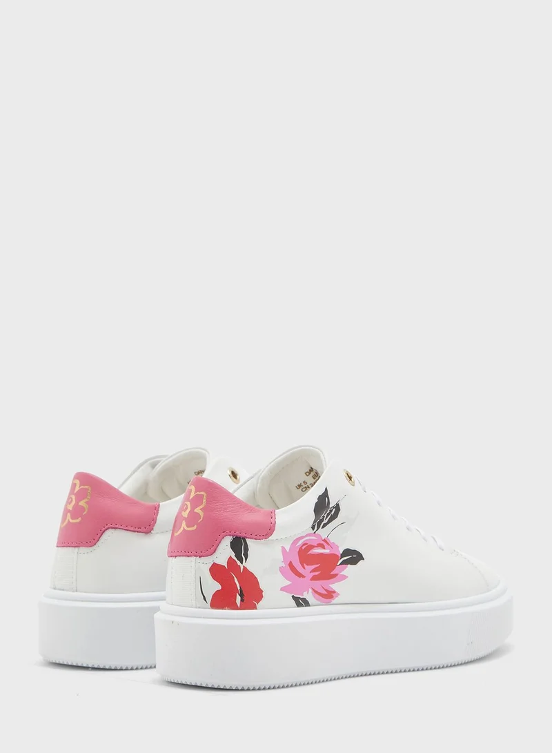 Ted Baker Printed Lace- Up Sneakers