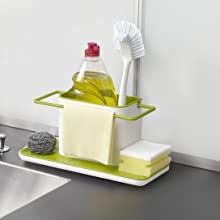 SUKHAD Kitchen Sink Tidy Self Draining Caddy with Base Stand Plastic Multi Color - Image 3