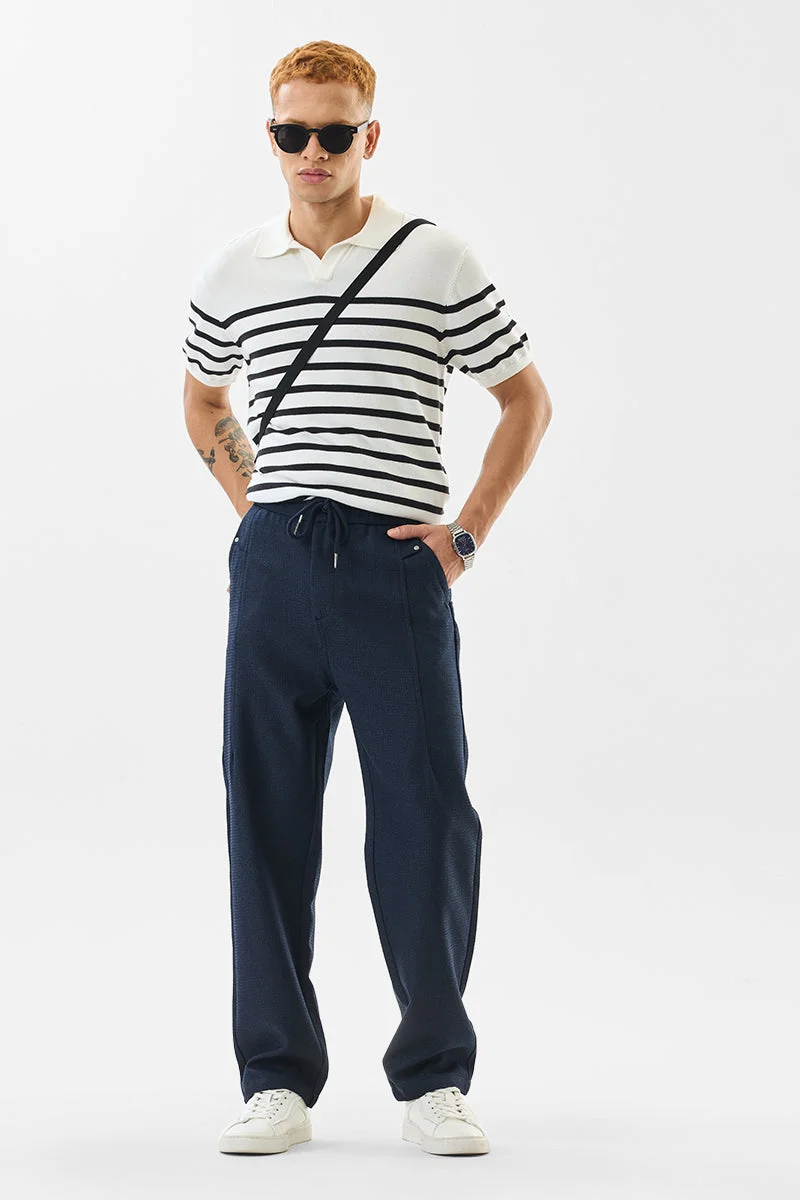 SNITCH بنطلون كحلي بقصة عادية وخصر متوسط