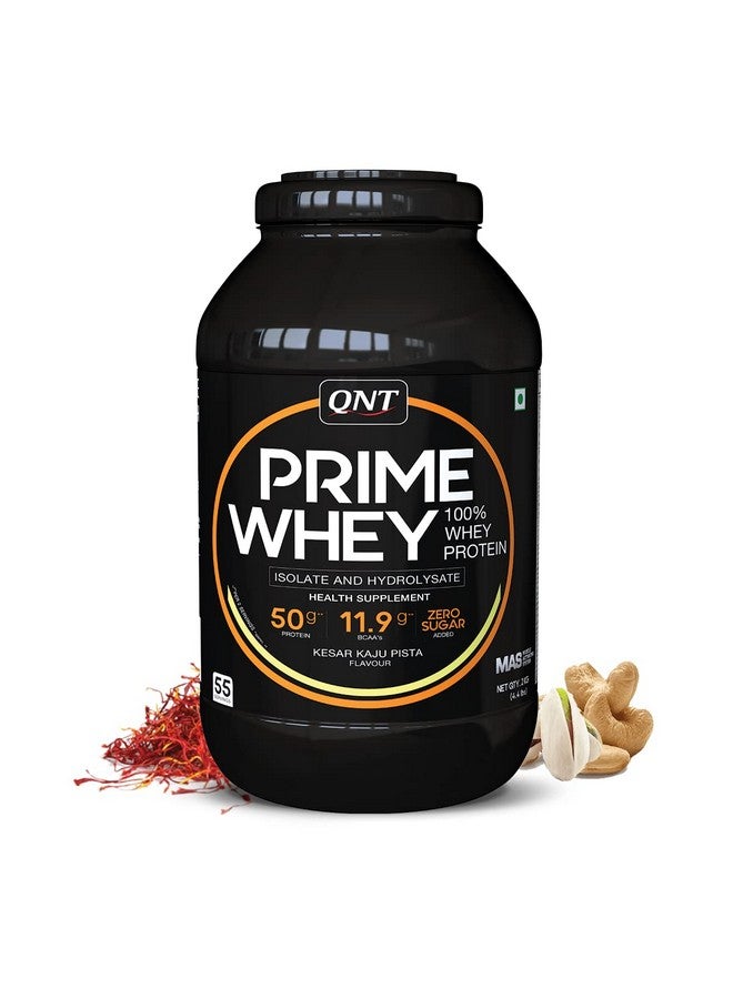 QNT مسحوق بروتين مصل اللبن QNT برايم | كيسار كاجو بيستة، 2 كجم | مزيج ثلاثي من مصل اللبن المعزول، المركز والهيدروليزات | 25 جرام بروتين، 5.9 جرام BCAA لكل ملعقة | أفضل مسحوق بروتين مصل اللبن للرجال والنساء - Image 1