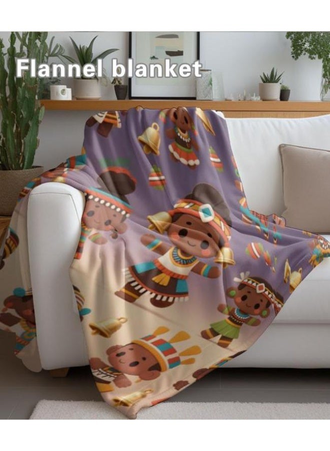 عام بطانية رقيقة من الفانيلا الكرتونية للأطفال والرضع (دافئة ومريحة، ومناسبة للنوم والألعاب) 70 سم * 100 سم - Image 4