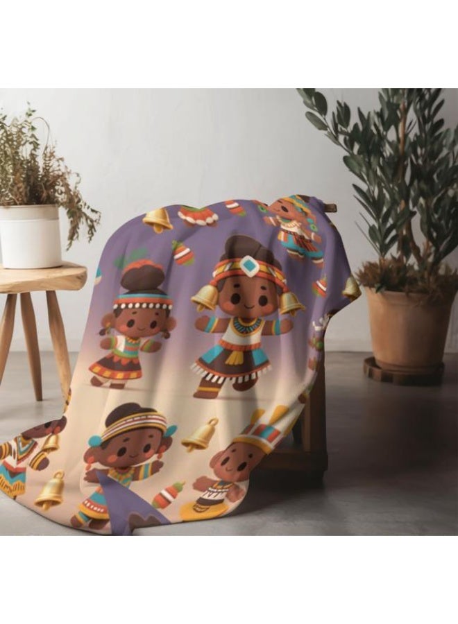 عام بطانية رقيقة من الفانيلا الكرتونية للأطفال والرضع (دافئة ومريحة، ومناسبة للنوم والألعاب) 70 سم * 100 سم - Image 5