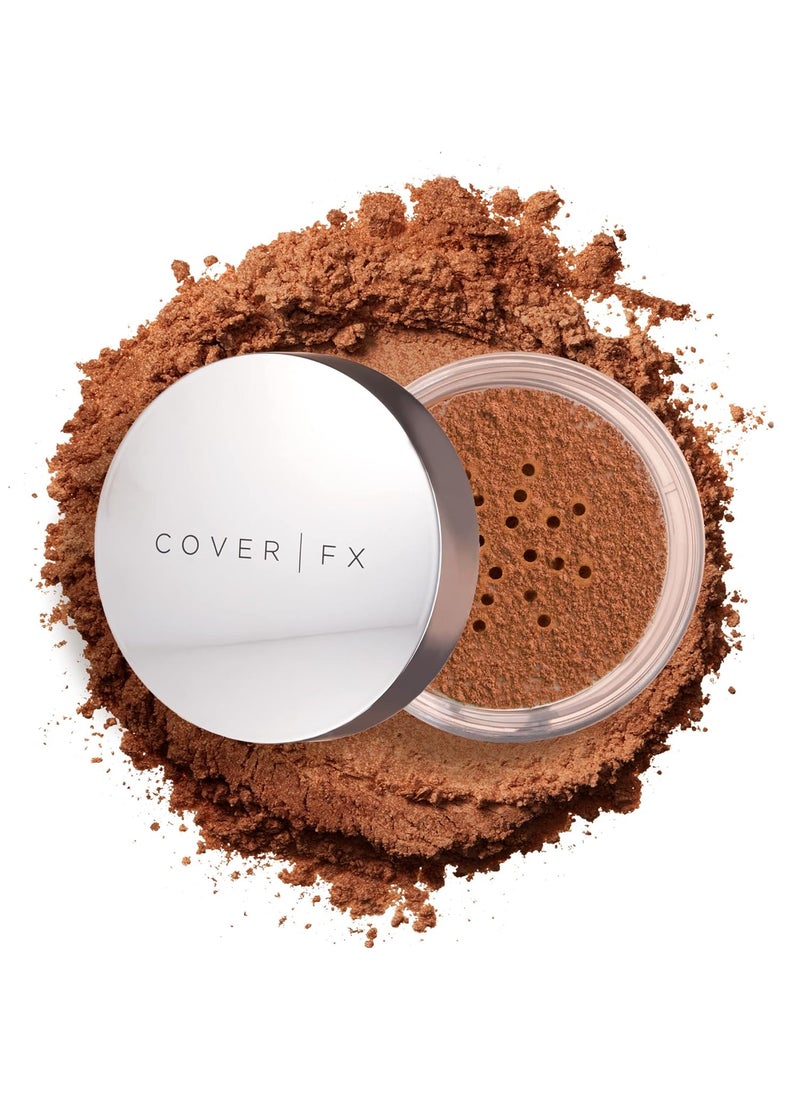 COVER FX COVER FX Illuminating Setting Powder - Shade Deep - Radiant Loose Makeup Finishing Powder - Lock in Makeup - Blurs Fine Lines - Full Size 