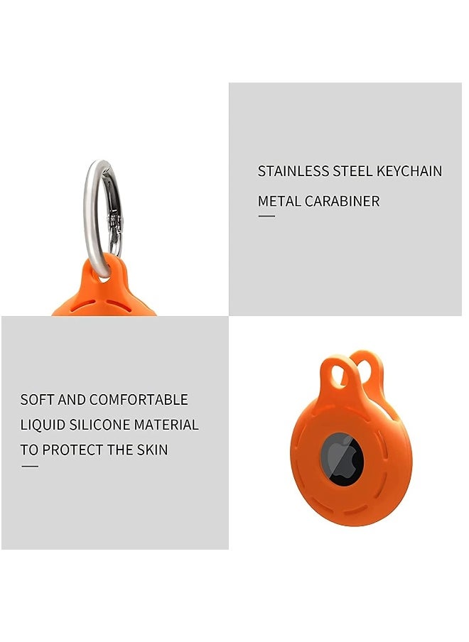 Durable Hard Plastic Case for Apple AirTag with Keychain and Strap, Ideal for Pet Dog Collars and Wallets, Anti-Lost Tracker Protector with Loop Accessory, Secure Holder for AirTag.