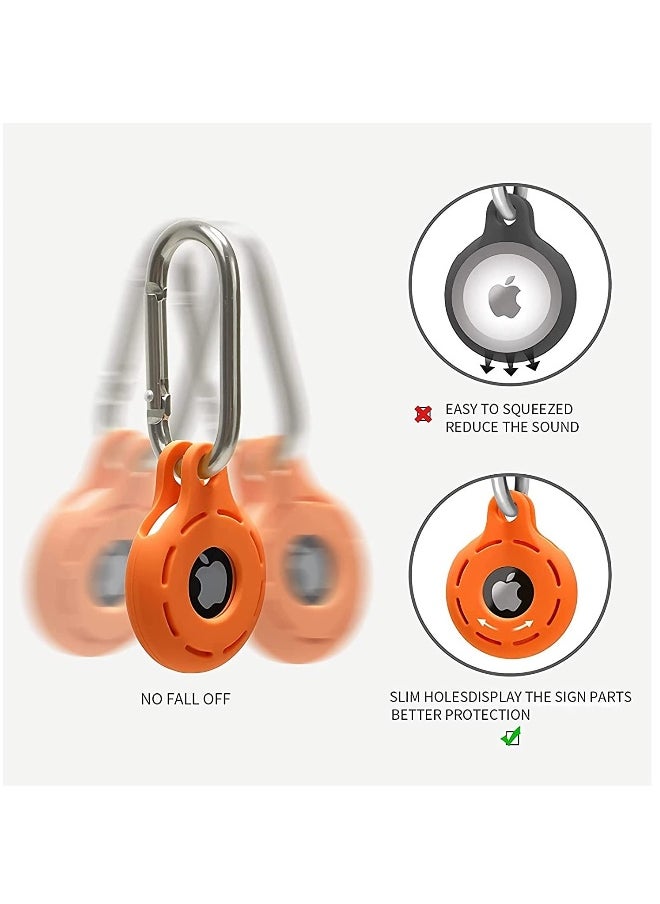 Durable Hard Plastic Case for Apple AirTag with Keychain and Strap, Ideal for Pet Dog Collars and Wallets, Anti-Lost Tracker Protector with Loop Accessory, Secure Holder for AirTag.