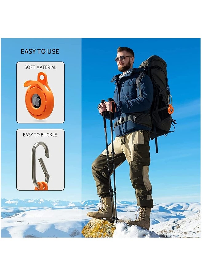 Durable Hard Plastic Case for Apple AirTag with Keychain and Strap, Ideal for Pet Dog Collars and Wallets, Anti-Lost Tracker Protector with Loop Accessory, Secure Holder for AirTag.