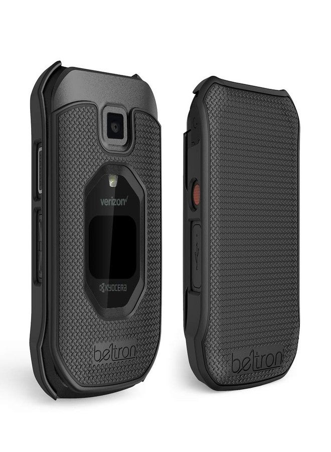 BELTRON Case with Belt Clip for Kyocera DuraXV Extreme E4810, Extreme+ E4811 (Verizon) Protective Snap On Cover & Rotating Belt Clip Holster Combo (Industrial Strength) - Image 2
