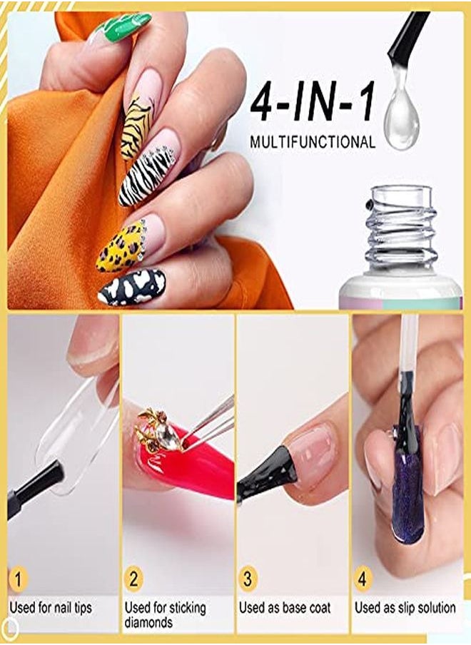 Saviland Nail Glue Gel - 4-In-1 Uv Nail Glue Gel For Nails (Curing Needed), 15Ml Professional Nail Glue For Acrylic Nails Nail Glue For Fake Nails Nail Glue For Press On Nails  - Image 2