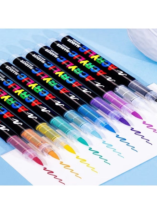 60-color acrylic paint markers, soft-bristled acrylic paint markers, quick-drying and waterproof acrylic markers, suitable for painting and DIY crafts. - Image 4