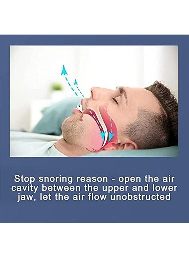 شو وو جهاز مضاد للشخير للبالغين، واقي فم قابل للتعديل بتصميم مريح، واقي ليلي مزدوج لتخفيف صرير الأسنان وانقطاع النفس أثناء النوم، حل خالٍ من الشخير للرجال والنساء، أسود - Image 3