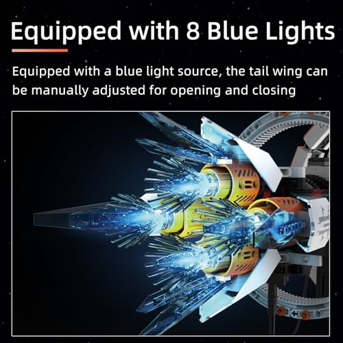 Suplanet Space Station Spaceship Building Block Set with LED Lights Exploration Station Model Building Kits with Display Stand STEM Engineering Gift for Kids Adults  Space Fans 1583 PCS - Image 5