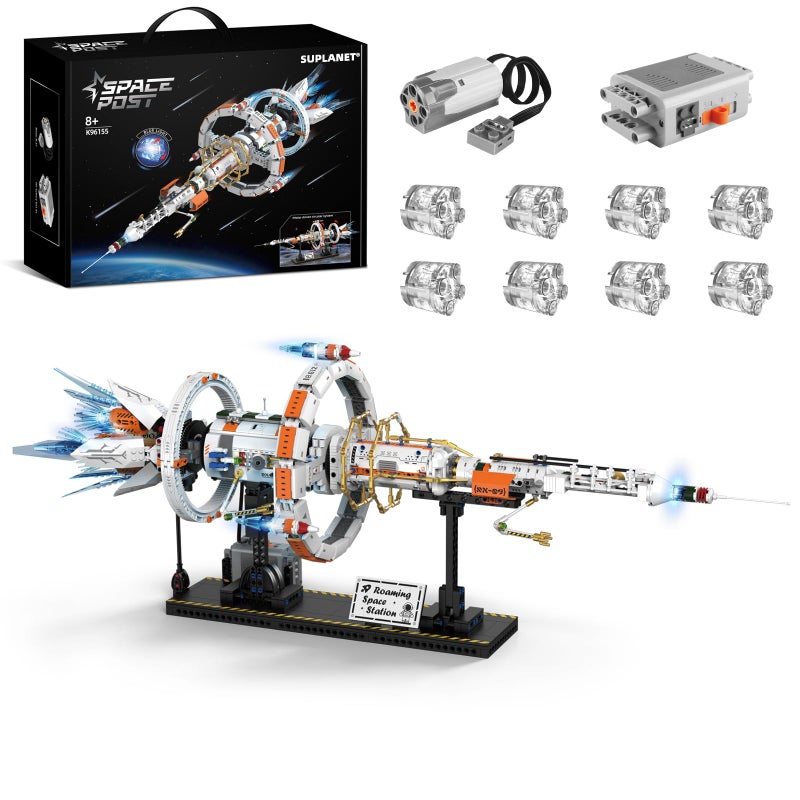 Suplanet Space Station Spaceship Building Block Set with LED Lights Exploration Station Model Building Kits with Display Stand STEM Engineering Gift for Kids Adults  Space Fans 1583 PCS - Image 3