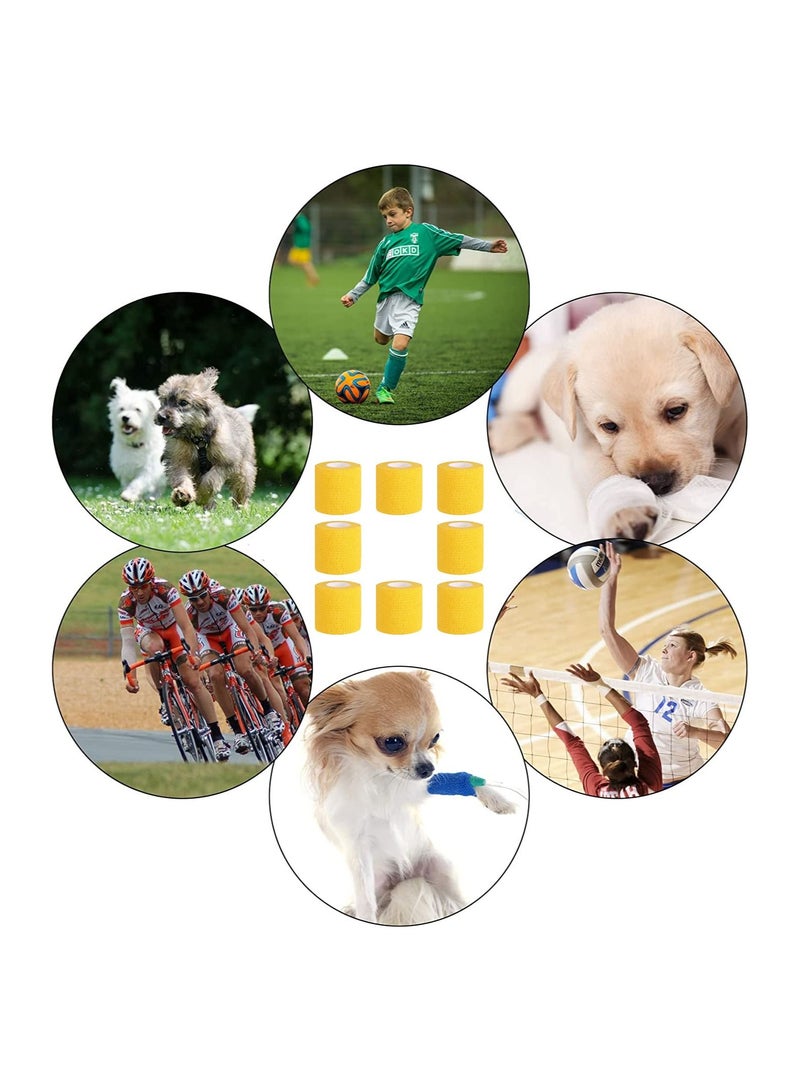 SYOSI 8 Rolls Of Adhesive Bandage Self-Adhesive Non-Woven Fabric Sports Bandage - Image 2