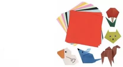Eclet Neon Origami Paper 15 cm X 15 cm Pack of 100 Sheets (10 sheet x 10 color) Fluorescent Color Both Side Coloured For Origami, Scrapbooking, Project Work.180 - Image 1