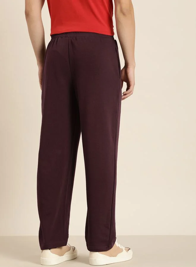 Dillinger Solid Relaxed Fit Joggers with Contrast Drawstring Closure by Styli