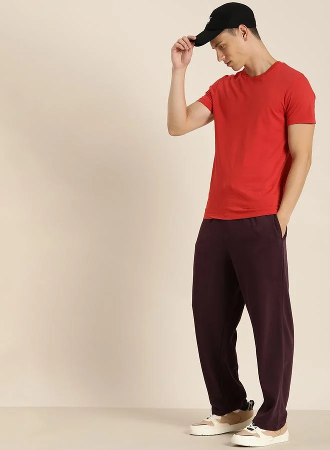 Dillinger Solid Relaxed Fit Joggers with Contrast Drawstring Closure by Styli