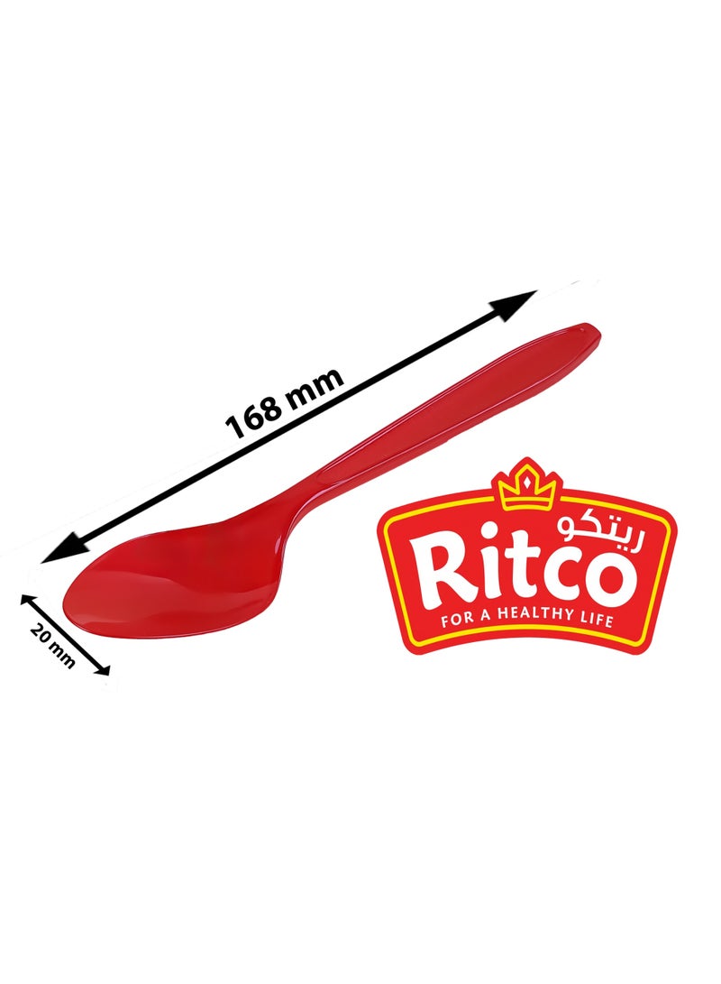 Ritco Carton Of VIP Thick Red Plastic Spoons (1000 Spoons/Carton) - Image 3