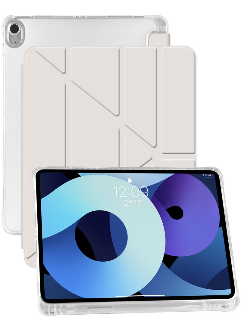 Rock Pow - Case For iPad Air 11 inch (M3/M2) 2025/2024,iPad Air 5th 10.9 inch 2022/Air 4th 10.9 inch 2020 Generation Clear Back with Pencil Holder Auto Wake/Sleep Cover for air 4th/air 5th 10.9inch,air 6th/air 7th 11inch 2025/2024 - Image 1