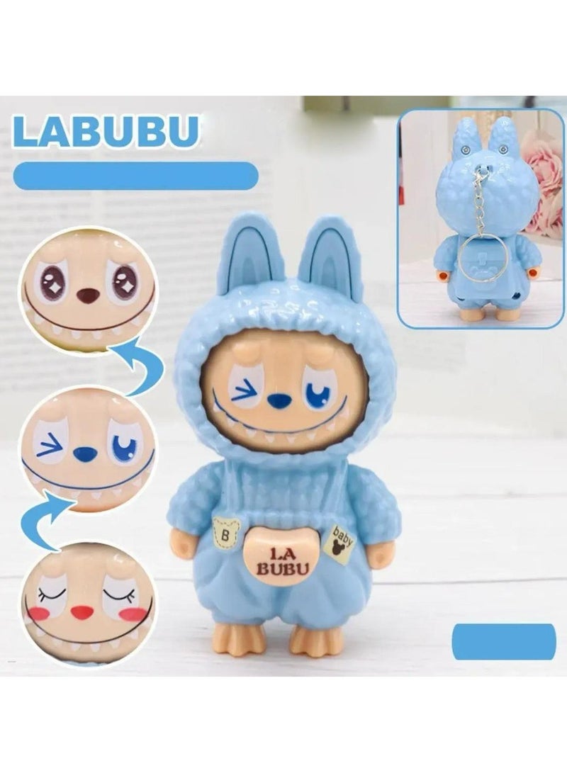 Keychains Labubu Face Changing Keychain - Cool Pendant Accessories, Key Ring for Purse, Backpack, Car Charms for unisex , adult and Teen - Image 1