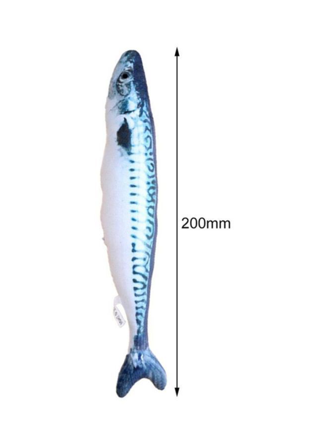 NIBEMINENT Catnip Catmint Fish Shape Short Plush Toy Blue/Purple/Gold 20centimeter - Image 2