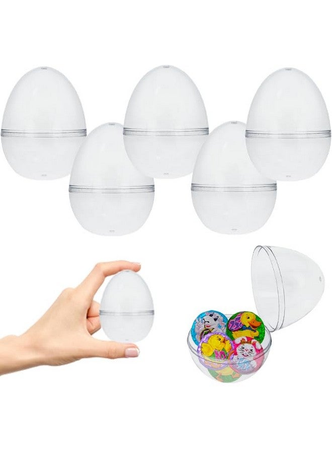Chochkees Fillable Transparent Easter Eggs with Hinge Bulk Colorful Bright Plastic Easter Eggs, Perfect for Easter Egg Hunt, Surprise Egg, Easter Hunt, 2.25" Inch Assorted Bright Colors (12-Pack) - Image 2