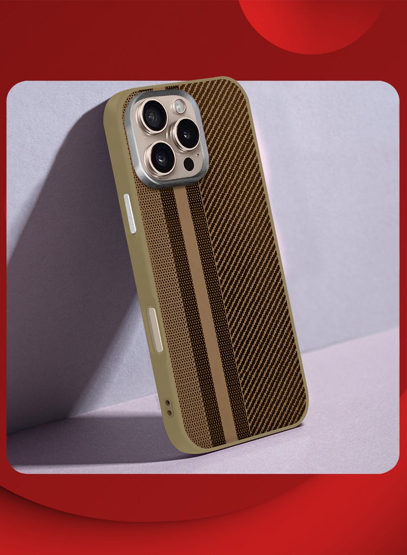 CATANES iPhone 16 Pro Max 3Packs Case Cover Carbon Fiber Pattern Phone Case Slim Shockproof Back Cover with Two 3D Screen Protectors - Carbon Fiber Pattern - Image 5