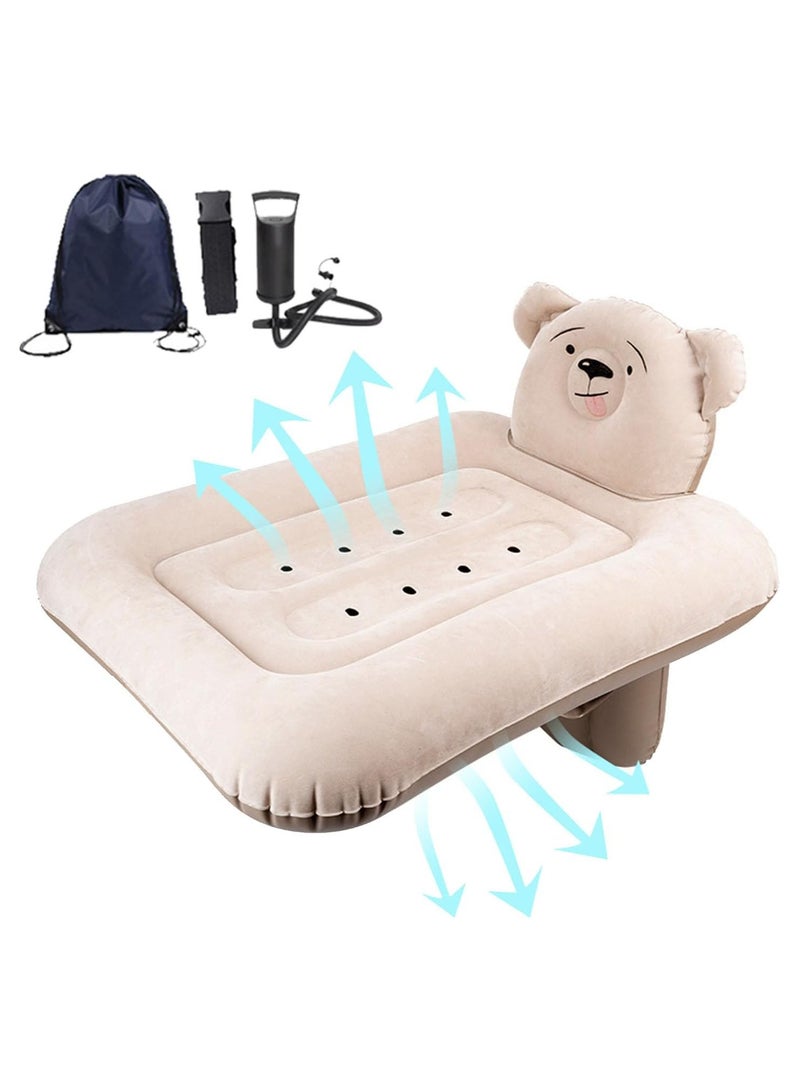 general Inflatable Airplane Car Bed for Toddler Inflatable Car Bed Reusable Inflatable Car Bed Camping Mattress for Train and Airplane - Image 1