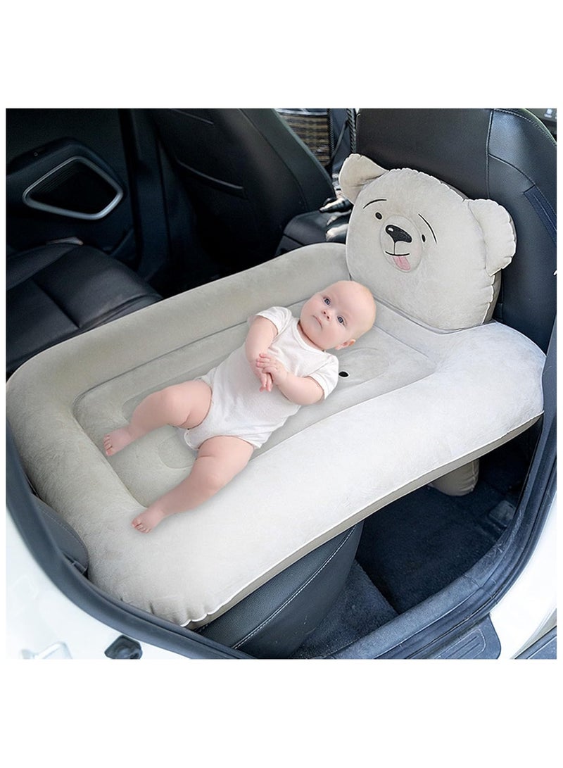 general Inflatable Airplane Car Bed for Toddler Inflatable Car Bed Reusable Inflatable Car Bed Camping Mattress for Train and Airplane - Image 3