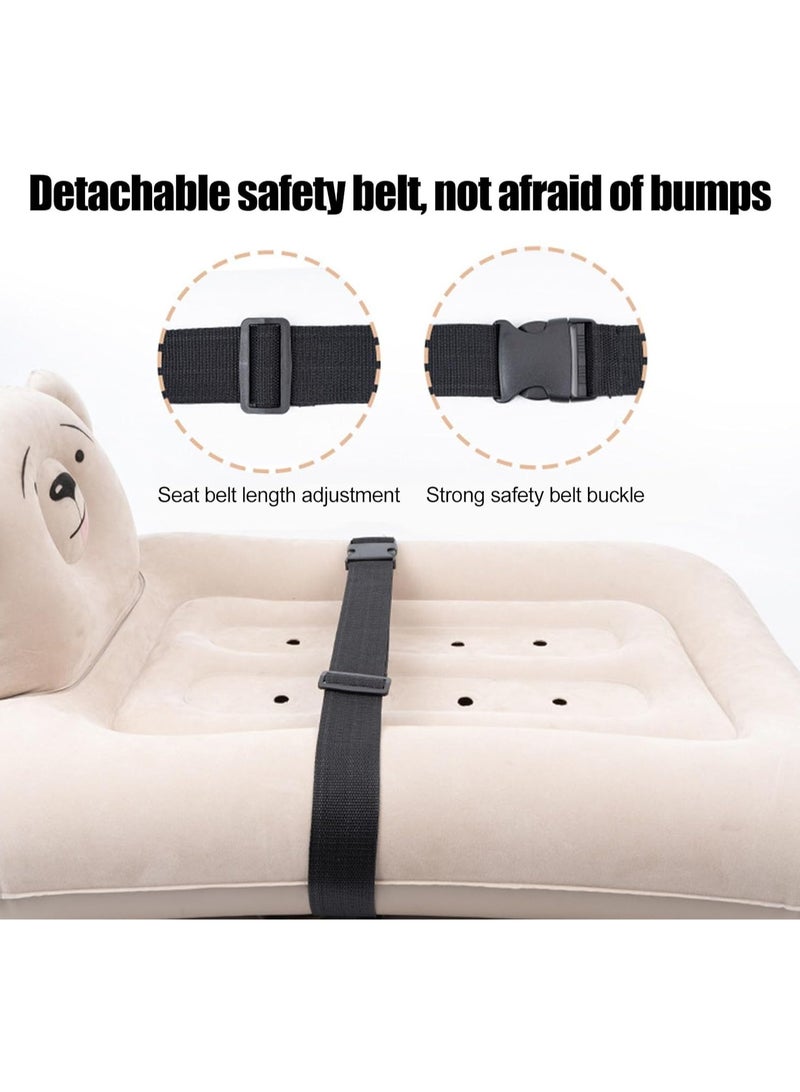 general Inflatable Airplane Car Bed for Toddler Inflatable Car Bed Reusable Inflatable Car Bed Camping Mattress for Train and Airplane - Image 4