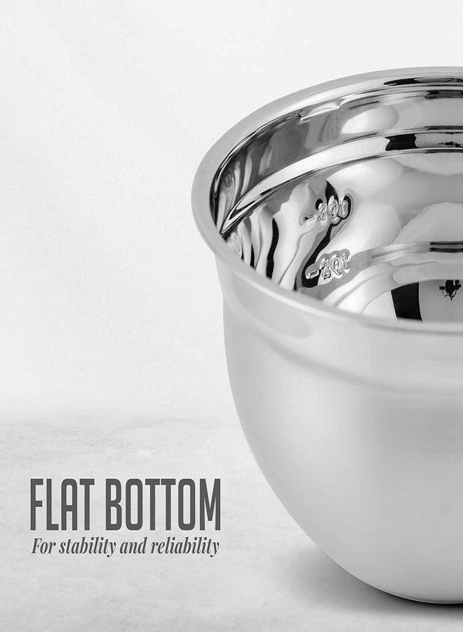 Karfe KARFEGerman Stainless Steel 22 cm Serving Bowl - 3000 ml | Versatile Mixing Bowl for Cooking and Serving | Stylish and Durable Kitchenware - Image 4
